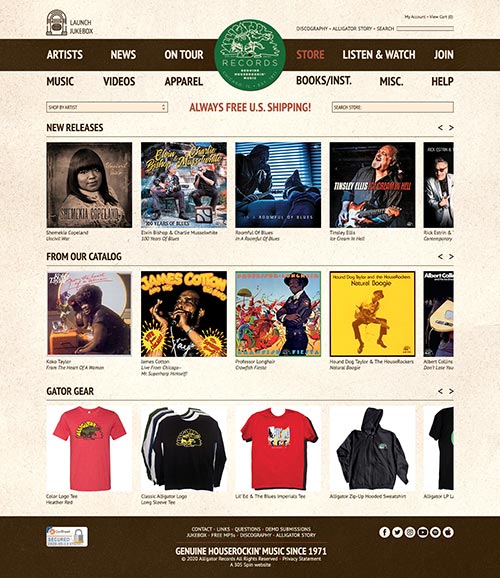 2021 website store page
