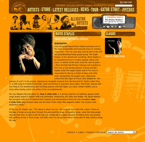 2005 website artist page